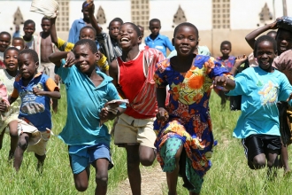 Children running